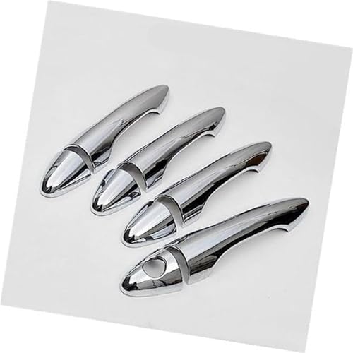 QASULER , for Hyundai, IX35 Tucson 2009 2010 2011 2012 2013 2014 Kohlefaser Chrom Autotürgriffabdeckung Zieraufkleber Zubehör Türaußengriffverkleidung(Silver) von QASULER
