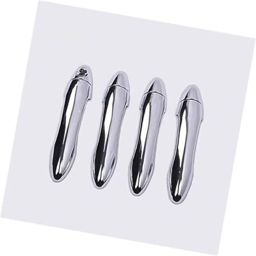 QASULER , for Kia, Optima K5 TF MK3 2011 2012 2013 2014 2015 Kohlefaser-Chrom-Autotürgriffabdeckung Türaußengriffverkleidung(Silver 0 Button) von QASULER