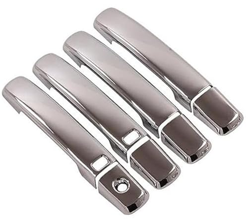 QASULER , for NISSAN, Navara Frontier 2005–2013, glänzende Chrom-Autotürgriffabdeckung Türaußengriffverkleidung(Silver 2 Buttons) von QASULER