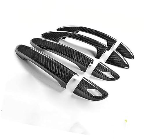 QASULER , for Passat, CC B6 B7 3c B7.5 7.5 Limousine Varian Chrom Kohlefaser Autotürgriffabdeckungsverkleidung Türaußengriffverkleidung(Black) von QASULER