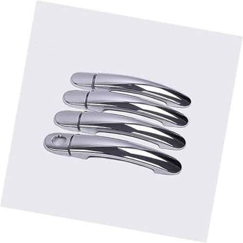 QASULER , for Seat, Ibiza 2009–2017, Chrom-Autotürgriffabdeckungen Türaußengriffverkleidung(Silver 1 Keyhole) von QASULER