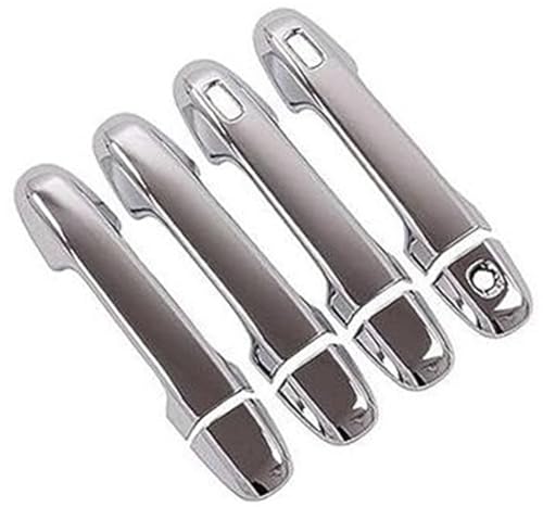 QASULER , for Subaru, for Forester, SK 2019 2020 2021 2022 Kohlefaser-Autotürgriffabdeckung Dekor-Aufkleber-Overlay Türaußengriffverkleidung(Silver) von QASULER