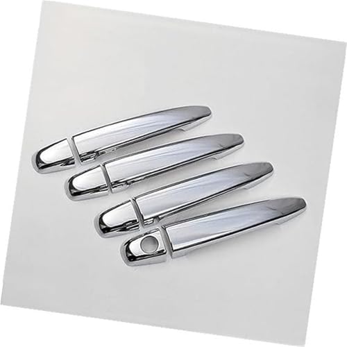 QASULER , for Toyota, Alphard Vellfire 2008–2015, glänzende Carbonfaser-Chrom-Autotürgriffabdeckungen Türaußengriffverkleidung(Silver No Button) von QASULER