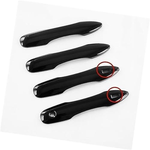 QASULER , for Toyota, Prius 50 XW50 2016–2021, glänzend verchromte Autotürgriff-Abdeckungsschale Türaußengriffverkleidung(BLACK 2 Keyless Entry-01) von QASULER