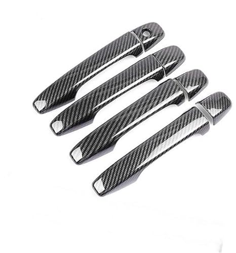 QASULER , for Toyota, Wish AE20 2010 2011 2012 2013 2014 2015 2016 2017 Kohlefaser Autotürgriffabdeckung Pad Aufkleber Overlay Styling Türaußengriffverkleidung(BLACK No Keyless Entry) von QASULER
