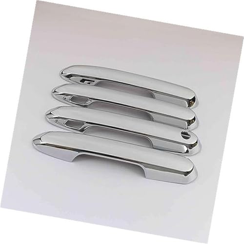QASULER , for Toyota, for RAV 4, for RAV4, 2019 2020 2021 Kohlefaser-Autotürgriffabdeckung ABS-Dekorationsschutz Chromverkleidungszubehör Türaußengriffverkleidung(Silver 2 Sensors) von QASULER