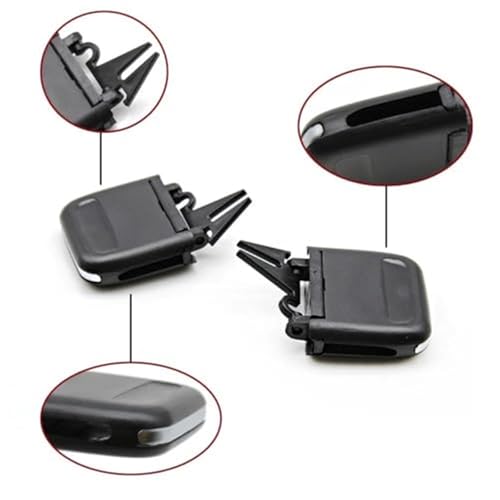 QASULER Armaturenbrett-Entlüftungsöffnung, Auto-Front-Heck-Konsole, Klimaanlage, AC-Entlüftungsgitter-Clip-Schieber-Reparatursatz, for MACAN, 2014 2015 2016 2017 Auto-Lüftungsclip von QASULER