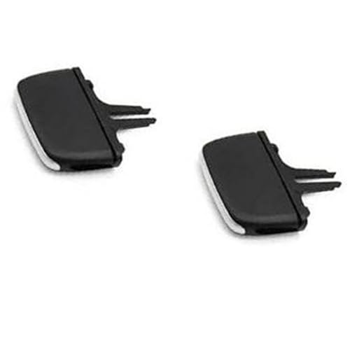 QASULER Armaturenbrett-Entlüftungsöffnung, for VOLVO, XC90 V90 S90, Auto-Klimaanlagen-Entlüftungsclip-Reparatursatz, vorderer hinterer Kühlergrill-Auslass-Clip-Schieber Lüftungsclip(BLACK 2 pcs) von QASULER