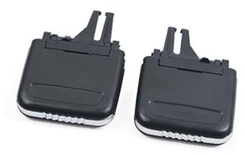QASULER Auto-Front-Heck-Entlüftungs-Zentral-AC-Entlüftungsgitter-Schieber-Auslasslaschen-Clip-Reparatursatz, for Porsche, for CAYENNE, 2010–2016 7P5819000 Auto-Lüftungsclip(BLACK 2PCS) von QASULER