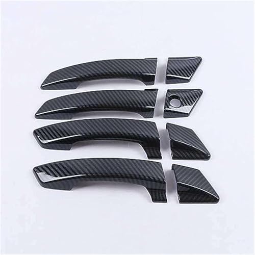QASULER Carbon Fiber Chrom Autotürgriffabdeckung, for Changan, CX70 CS55 CS75 CS95 Styling Zubehör Türaußengriffverkleidung(BLACK Carbon 0 Button) von QASULER