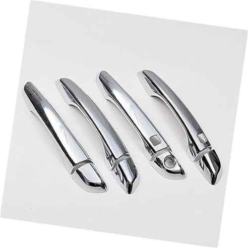 QASULER Chrom-Carbon-Faser-Aufkleber for Autotürgriffabdeckung, for Peugeot 408, for Peugeot 308 308sw T9 2016–2020 Türaußengriffverkleidung(Silver 2 Sensors) von QASULER