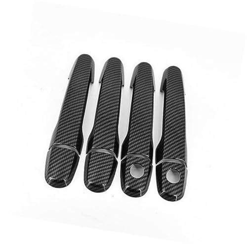 QASULER Chrom-Carbon-Faser-Autotürgriff-Abdeckungsschale, for Toyota, BB 2006–2012 Türaußengriffverkleidung(BLACK Carbon 2 Keyhole) von QASULER