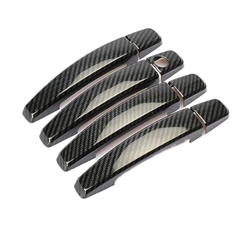 QASULER For Opel, Insignia Holden, for Vauxhall, Insignia, for Buick, Regal 2009-2016 Chrom-Carbonfaser-Autotürgriffabdeckung Zieraufkleber Türaußengriffverkleidung(BLACK Carbon Fiber) von QASULER