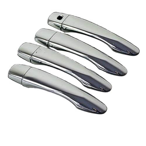 QASULER For Renault, for Samsung, QM6 2016 2017 2018 2019 2020 Carbon Fiber Chrom Türgriffabdeckung Fangkappe Zierleiste Zubehör Türaußengriffverkleidung(BLACK Silver No Button) von QASULER