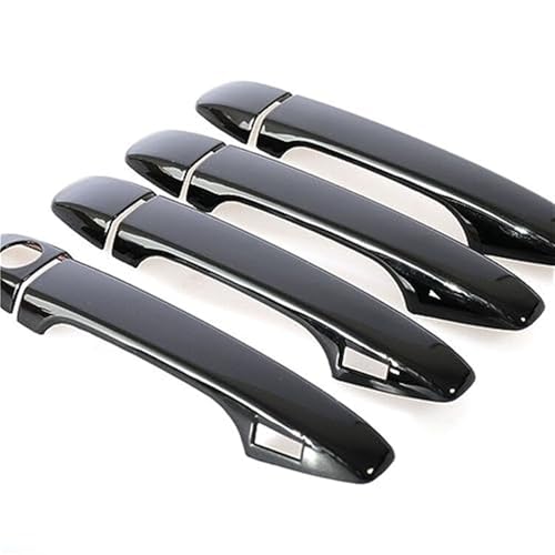 QASULER For Toyota, Prius V Prius 40 ZVW40 ZVW41 Grand Prius+ 2012-2019, glänzend schwarz, Aufkleber for Autotürgriffabdeckung, Styling-Zubehör Türaußengriffverkleidung(BLACK Keyless Entry) von QASULER
