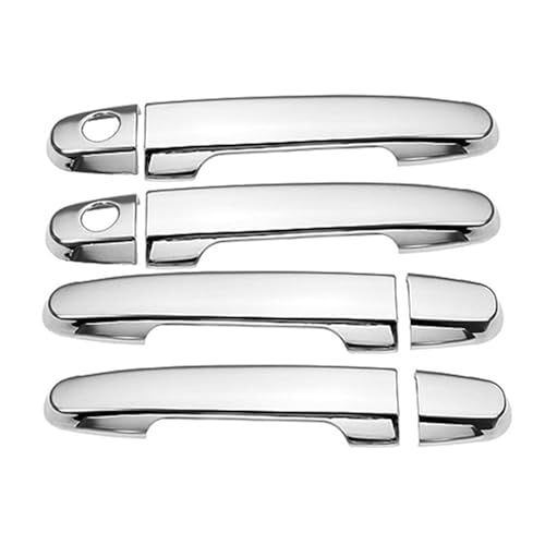 QASULER For Toyota, for Corolla, E140 E150 2007-2013 Chrom Auto Türgriff Abdeckung Schüssel Trim Styling Zubehör Overlay Aufkleber Türaußengriffverkleidung(BLACK 2 Keyholes) von QASULER