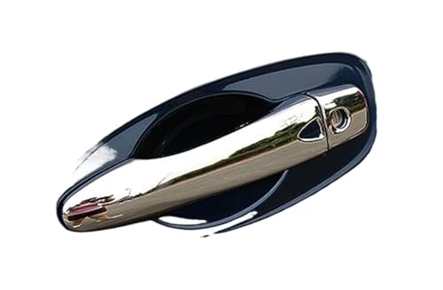 QASULER Glänzend schwarze Autotürgriffabdeckung Dekor-Zieraufkleber, for NISSAN, März, for Micra, 2017 2018 2019 2020 Türaußengriffverkleidung(Silver 0 Button) von QASULER
