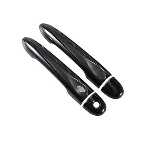 QASULER Glänzend schwarzes Autotürgriff-Abdeckungs-Styling-Zubehör, for Renault, Megane 3 MK3 III 2008 2009 2010 2011 2012 2013 2014 2016 Türaußengriffverkleidung(BLACK 2dr 1 Key 1 Button) von QASULER