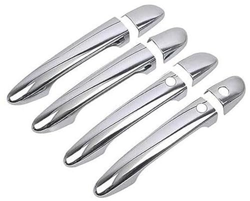 QASULER Glänzende Chrom-Dekorleiste for Autotürgriffabdeckungen, for Mazda, Cx-5 Cx5 CX 5 2012–2022 Türaußengriffverkleidung(Silver 2 Buttons) von QASULER