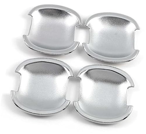 QASULER Kohlefaser, neuer Chrom-Aufkleber for Autotürgriffabdeckung, for Kia, Sportage MK3 SL 2011 2012 2013 2014 2015 Türaußengriffverkleidung(Silver Bowl) von QASULER