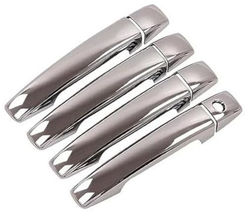 QASULER Kohlefaser-Autotürgriff-Abdeckungs-Aufkleber-Overlay, for Subaru, for Forester, SH 2008 2009 2010 2011 2012 Türaußengriffverkleidung(Silver) von QASULER