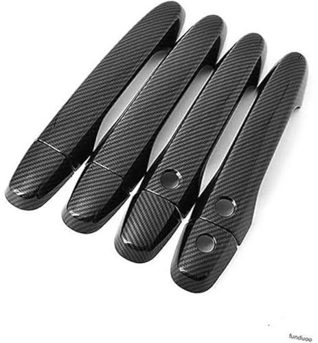 QASULER Kohlefaser-Autotürgriffabdeckungen Bowl Trim for CR-V CRV 2012 2013 2014 2015 2016 Türaußengriffverkleidung(BLACK Carbon 2 Buttons) von QASULER