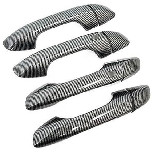QASULER Kohlefaser-Autotürgriffverkleidungsabdeckungen Türabdeckungsaufkleber, for Kia, Sportage QL KX5 2016 2017 2018 2019 2020 Türaußengriffverkleidung(BLACK C 0key 2button) von QASULER