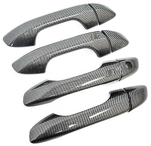 QASULER Kohlefaser-Autotürgriffverkleidungsabdeckungen Türabdeckungsaufkleber, for Kia, Sportage QL KX5 2016 2017 2018 2019 2020 Türaußengriffverkleidung(BLACK C 1key 2buttons) von QASULER