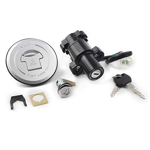 QASULER Motorrad-Zündschalter-Benzindeckel-Verschlussschlüsselsatz, for FMX650 2005-2006, CBR600RR 2003-2006 Motorradzubehör von QASULER