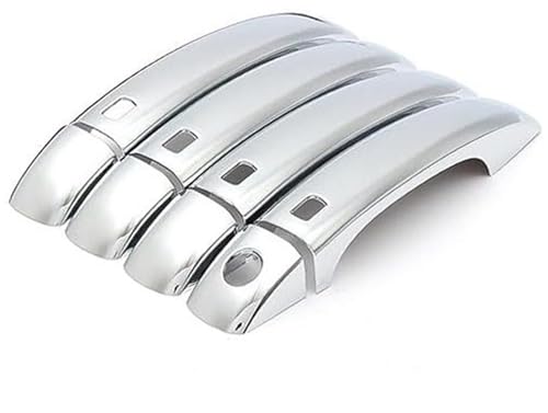 QASULER Neuer Carbonfaser-Chrom-Autotürgriffschalen-Abdeckungsaufkleber, for, Q5 2008–2016 Türaußengriffverkleidung(Silver Handle) von QASULER
