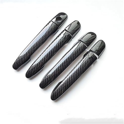 QASULER Rechtslenker, for Mazda, CX-9 CX9 CX 9 2016 2017 2018 2019 2020 Kohlefaser-Autotürgriffabdeckung Auto-Styling-Zubehör Türaußengriffverkleidung(BLACK 1 Keyhole 0 Button) von QASULER