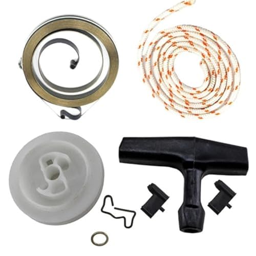 QASULER Rückstoß-Rücklauf-Startergriff, Seilrolle, Federsatz, for STIHL, 034 036 044 046 MS340 MS360 MS440 MS460 Kettensäge 1128 195 0400 Rückstoßstarterseil von QASULER