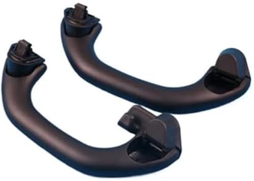 QASULER Schwarze vordere und hintere Autodach-Handlauf-Innendecken-Zuggriffe, passend for VW, for POLO, 6R 9N 2011–2018 6R0857607B 6R0857607C (6R0857607C hinten) Auto-Haltegriff(BLACK Front and Rear) von QASULER