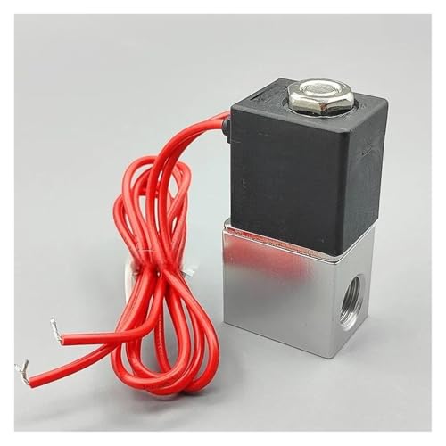 1/4 Zoll DC 12 V 24 V AC 110 V Schnell ansprechendes Magnetventil 2-Wege-Normalerweise geschlossenes direktwirkendes pneumatisches Wasser-Luft-Gas-Durchflussventil(DC 24V) von QASVOU