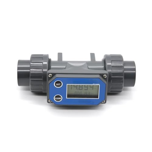 1"/1,2"/1,5"/2"/2,5"/3" Batteriebetriebener digitaler Rohrleitungsdurchflussmesser, PVC-Wassersensor zur Messung von Bewässerungs- und Abwasserflüssigkeiten(DN40Battery model) von QASVOU