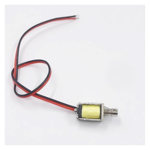 3/5/10 Stück DC 3 V 5 V 6 V 9 V 12 V 8 mm x 10 mm Mini-Push-Pull-Through-Typ Micro DC-Elektromagnet mit offenem Rahmen und Federmagnet, Hub 4 mm(DC 12V,3pcs) von QASVOU