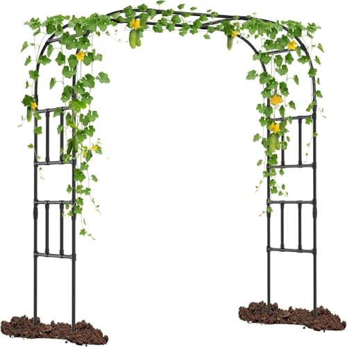 120×240cm Patio Arch Climbing Vine Climbing Frame, Dekorativer Bogen Pflanzgefäß, Blumen- und Gemüseanbau Stand(120x240cm) von QATGQBCF