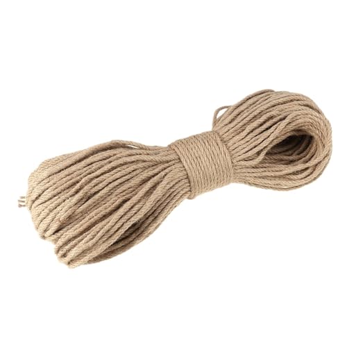 QAUUCP Hanfseil 100 Meter natürliche Schnur Jute Seil String Tag for handgemachte Zubehör DIY Gartenarbeit Ornament von QAUUCP