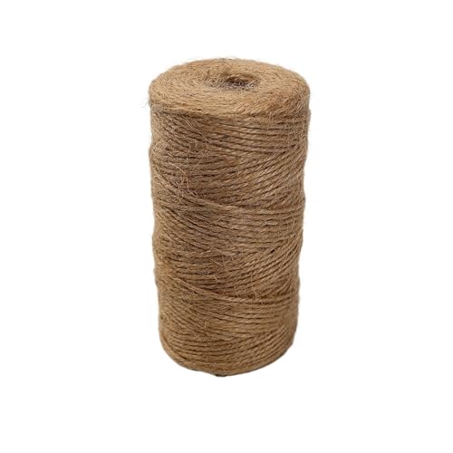 QAUUCP Hanfseil 100 m/Rolle 2 mm Jutekordeln Geschenkband DIY Handarbeit Handwerk gedrehtes Seil Bindfäden rustikale Hochzeitsdekoration Kordel von QAUUCP