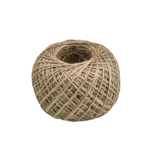 QAUUCP Hanfseil 100 m lang for Gartenarbeit, Basteln, Bündeln, Verpacken, Leinenseil, Juteseil, natürliche Leinenschnur, rustikale Schnur, Kordel, DIY-Schnur von QAUUCP