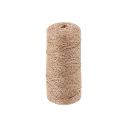 QAUUCP Hanfseil Hochzeit Party Dekoration Handwerk Nähen Jute Hanf Sackleinen Band Schnur natürliche Seil(2mm 100m) von QAUUCP