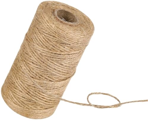 QAUUCP Hanfseil Juteschnur, Hanfschnur, Schnur for Basteln, Juteseil, Heimdekoration, Gartenarbeit(1pcs) von QAUUCP