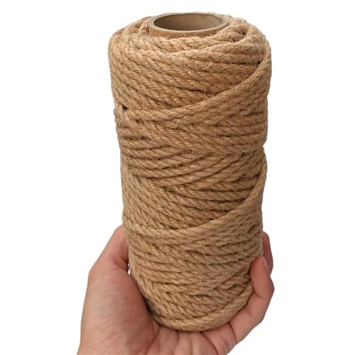 QAUUCP Hanfseil Juteschnur, geflochtenes Juteseil, natürliche Schnur for Basteln, for die Weihnachtsdekoration und Gartenarbeit von QAUUCP