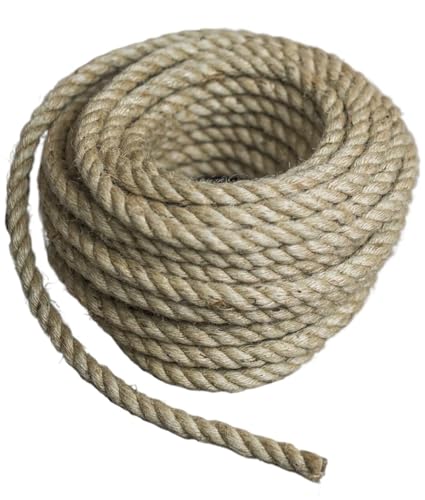 QAUUCP Hanfseil Natürliche Jute-Schnur Jute Seil Schnur String Sackleinen for DIY Handwerk Gartenarbeit Hochzeit Decor(10mm 50M) von QAUUCP