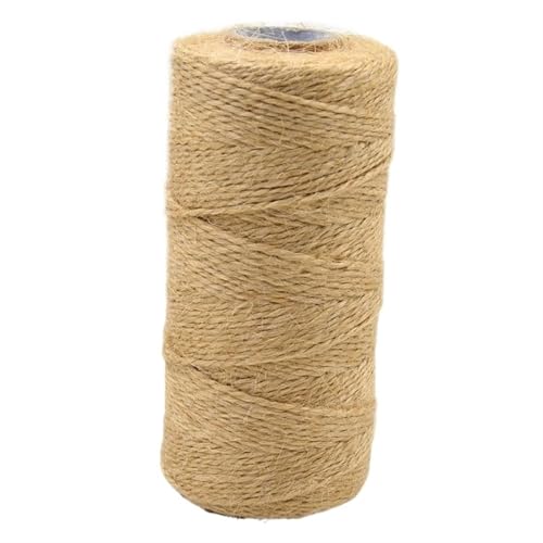 QAUUCP Hanfseil Natürliche Jute-Schnur Jute Seil Schnur String Sackleinen for DIY Handwerk Gartenarbeit Hochzeit Decor(2mm 100meter) von QAUUCP