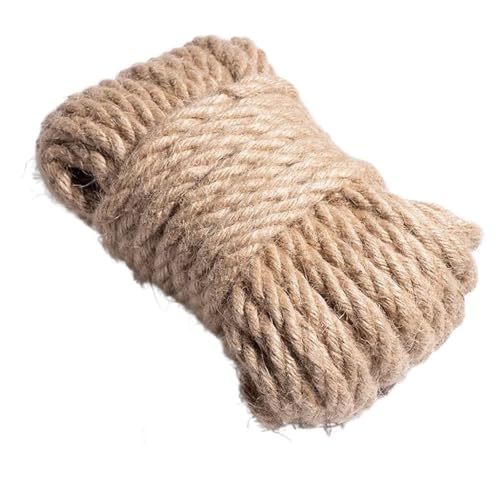 QAUUCP Hanfseil Natürliche Jute Seil Schnur Rolle Nähen Handwerk Gewinde Hochzeit Handgemachte DIY Party Band Bögen Dekoration(10mm 2Meters) von QAUUCP
