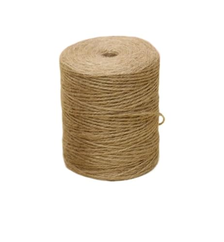 QAUUCP Hanfseil Natürliche Jute Seil Schnur String Sackleinen Band Handwerk Nähen DIY Hanf Hochzeit Party Dekoration(100M) von QAUUCP