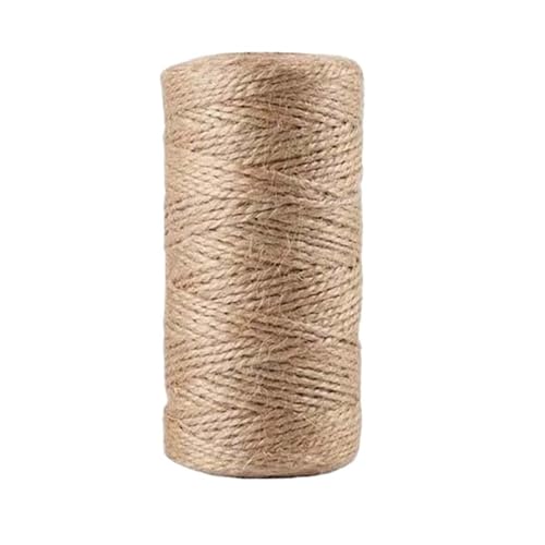 QAUUCP Hanfseil Natürliche Jute Seil Schnur String Sackleinen DIY Handwerk Verpackung Hanf Gartenarbeit Hochzeit Party Dekoration(2mm 100meters) von QAUUCP