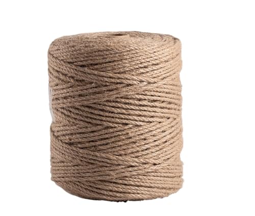 QAUUCP Hanfseil Natürliche Jute Seil String Band Handwerk DIY Schnur Bindfäden Thread Nähen Party Hochzeit Hause Decortion(Jute 4mm 5Meters) von QAUUCP