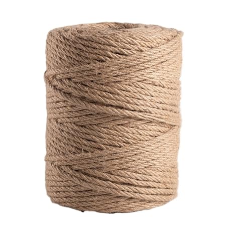 QAUUCP Hanfseil Natürliche Jute Seil String Band Handwerk DIY Schnur Bindfäden Thread Nähen Party Hochzeit Hause Decortion(Jute 6mm 5Meters) von QAUUCP